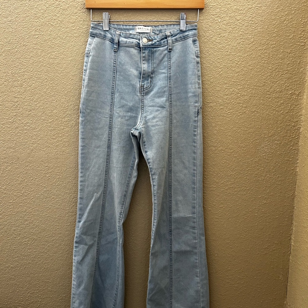 Francescas Harper Women's Light Blue Flare Jeans